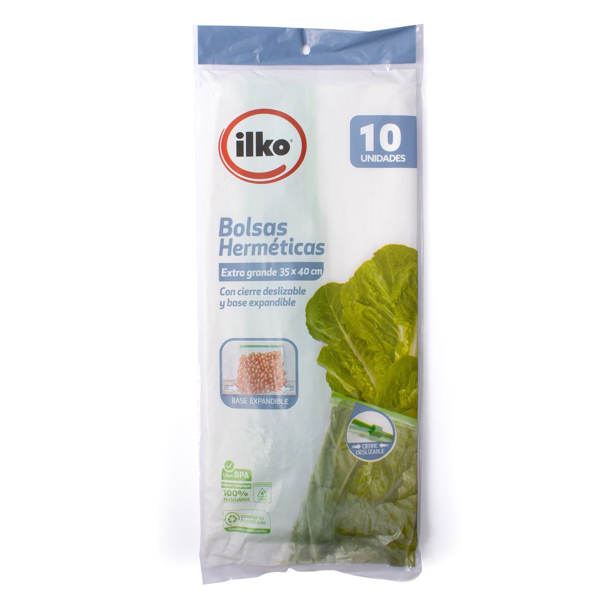 ILKO - Bolsas Herméticas Ilko Extra Grandes Empaque 10 Und