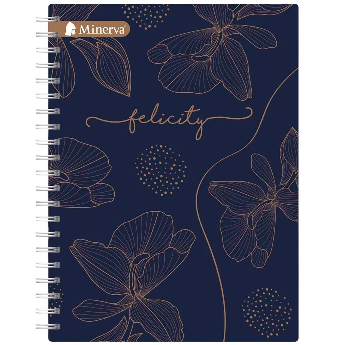 MINERVA - Cuaderno Anillado Cuadriculado Minerva Univ. 160 Hojas 5 Div. Mixto