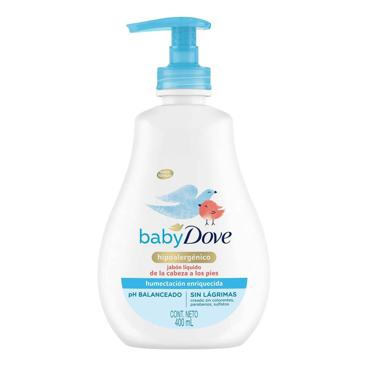 DOVE - Jabón Líquido Dove Baby Hipoalergénico Botella 400 mL