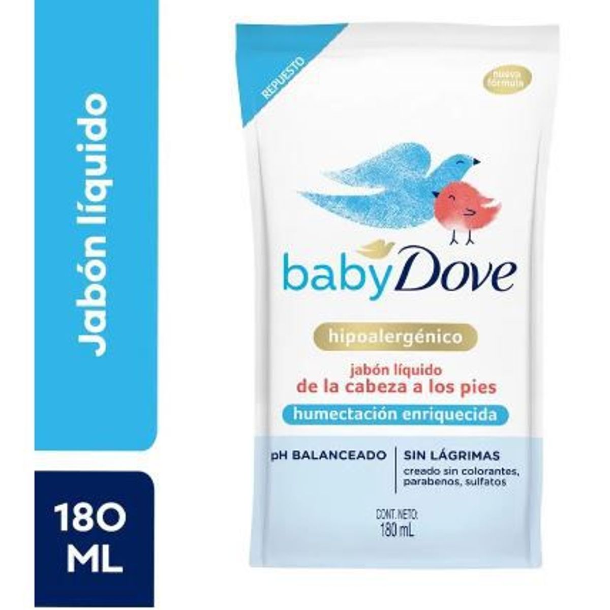 DOVE - Jabón Líquido Dove Baby Hipoalergénico Doypack 180 mL