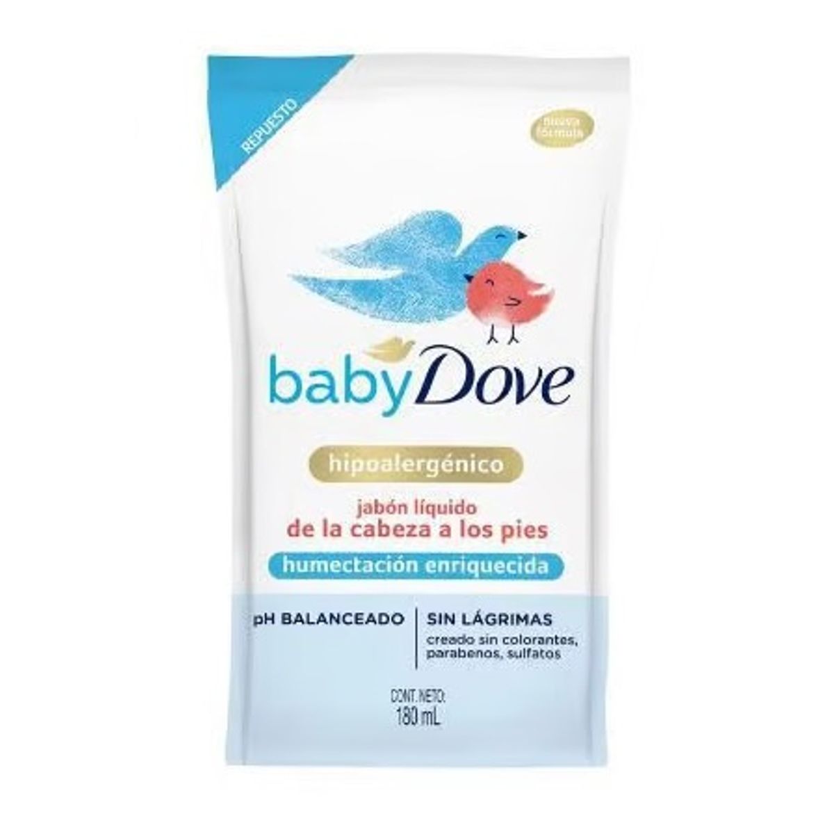 DOVE - Jabón Líquido Dove Baby Hipoalergénico Doypack 180 mL