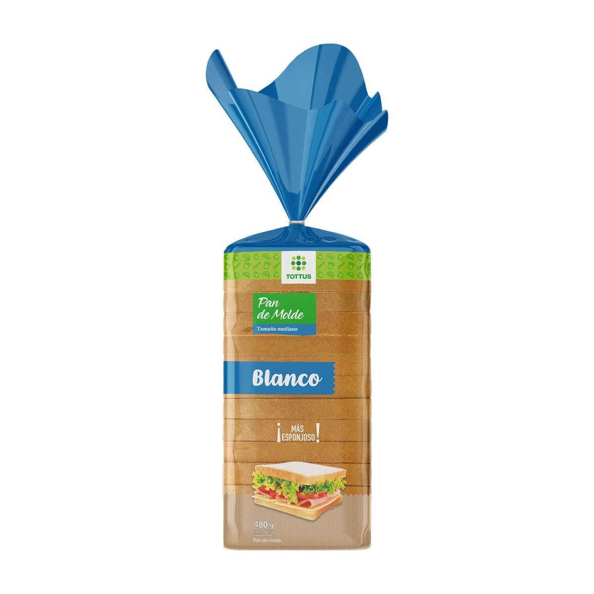 TOTTUS - Pan Molde Blanco Tottus Bolsa 480 g