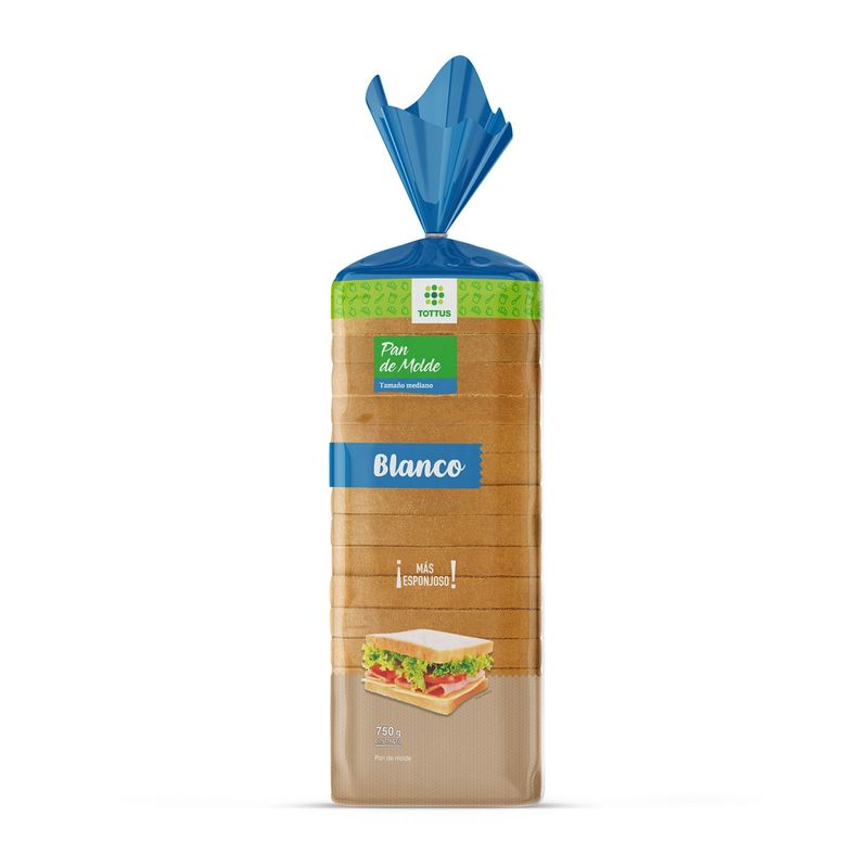 TOTTUS - Pan Molde Blanco Tottus x 750 g