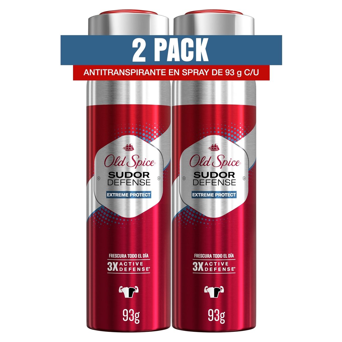 OLD SPICE - Antitranspirante en Spray Old Spice Sudor Defense Extra Protección Empaque 2 Und