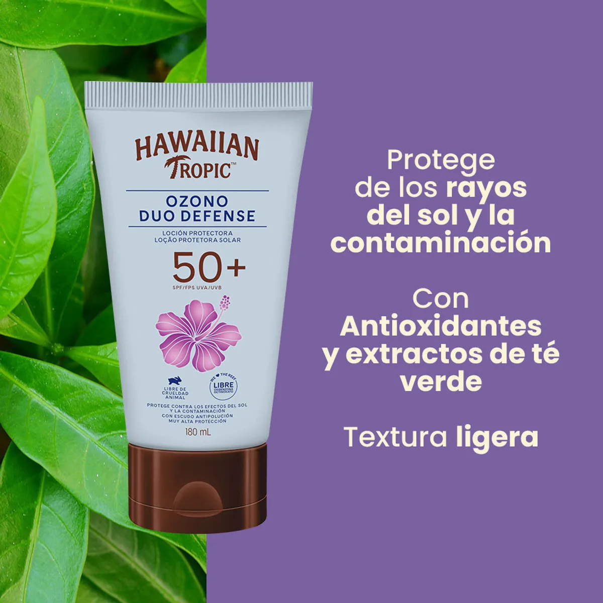 HAWAIIAN - Protector Solar Hawaiian Tropic Ozono Duo Defense Botella 180 mL