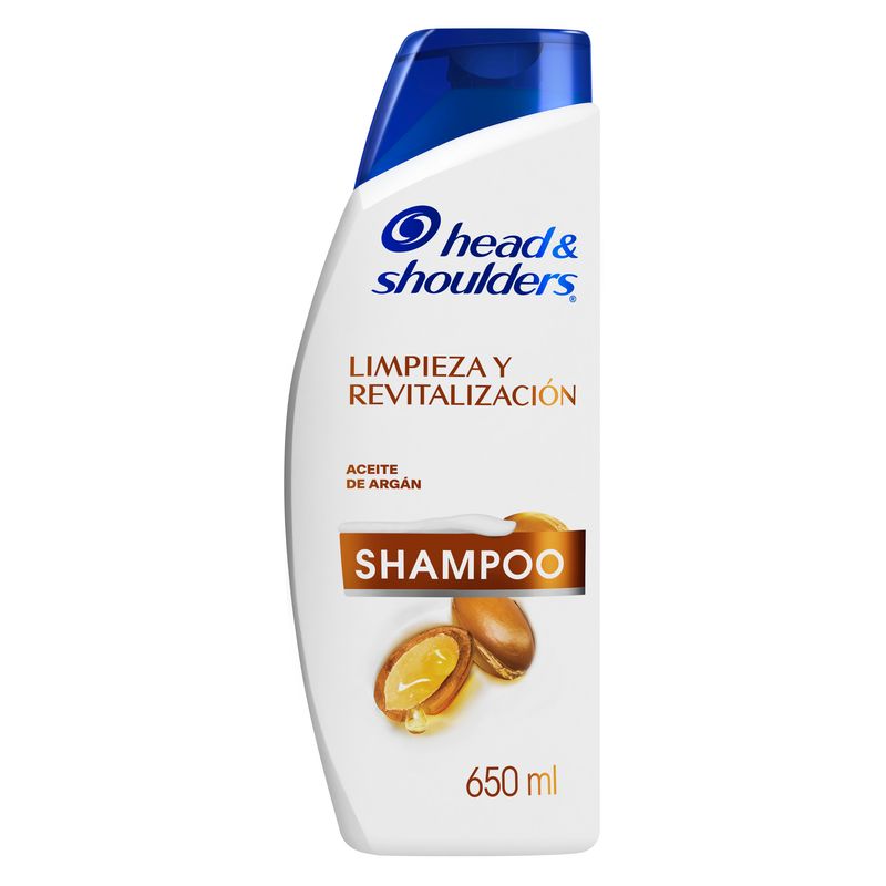 HEAD SHOULDERS - Shampoo Head Shoulders Control Caspa Limpieza Revitalización Argán Botella 650 mL