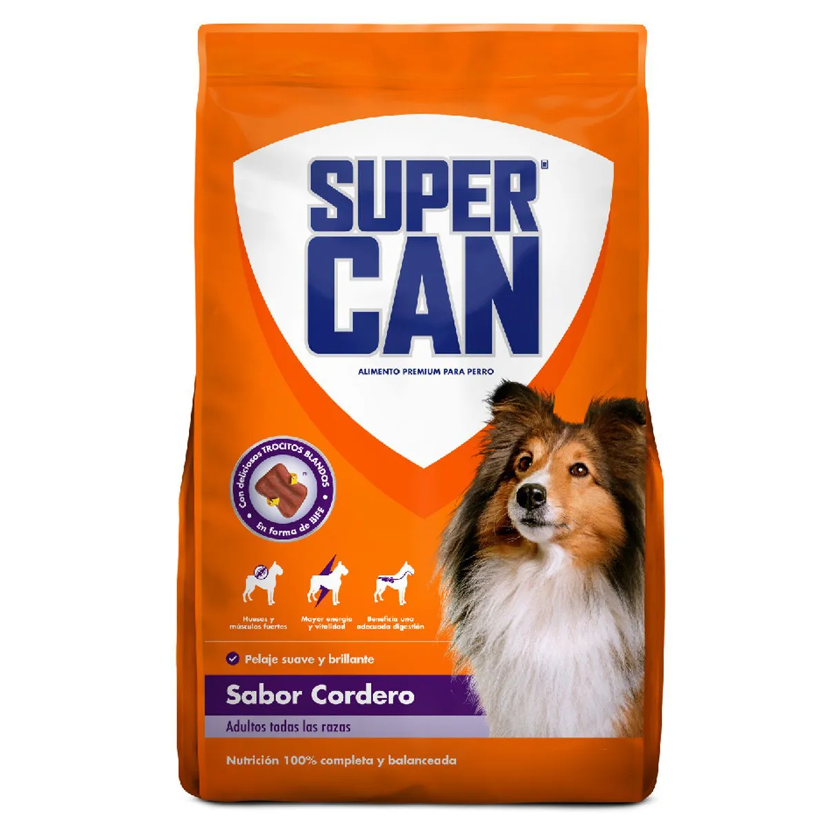 SUPERCAN - Alimento para Perro Adulto Todas las Razas Sabor Cordero Supercan Bolsa 1 Kg