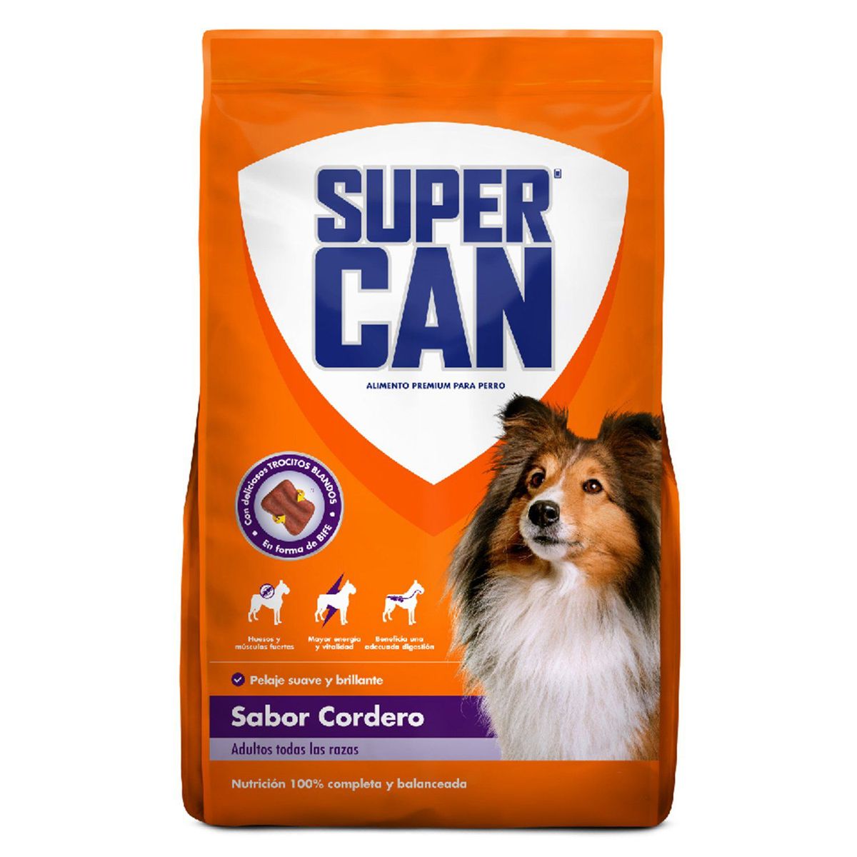 SUPERCAN - Alimento Seco Perros Adultos Supercan Corderno Bolsa 15 Kg