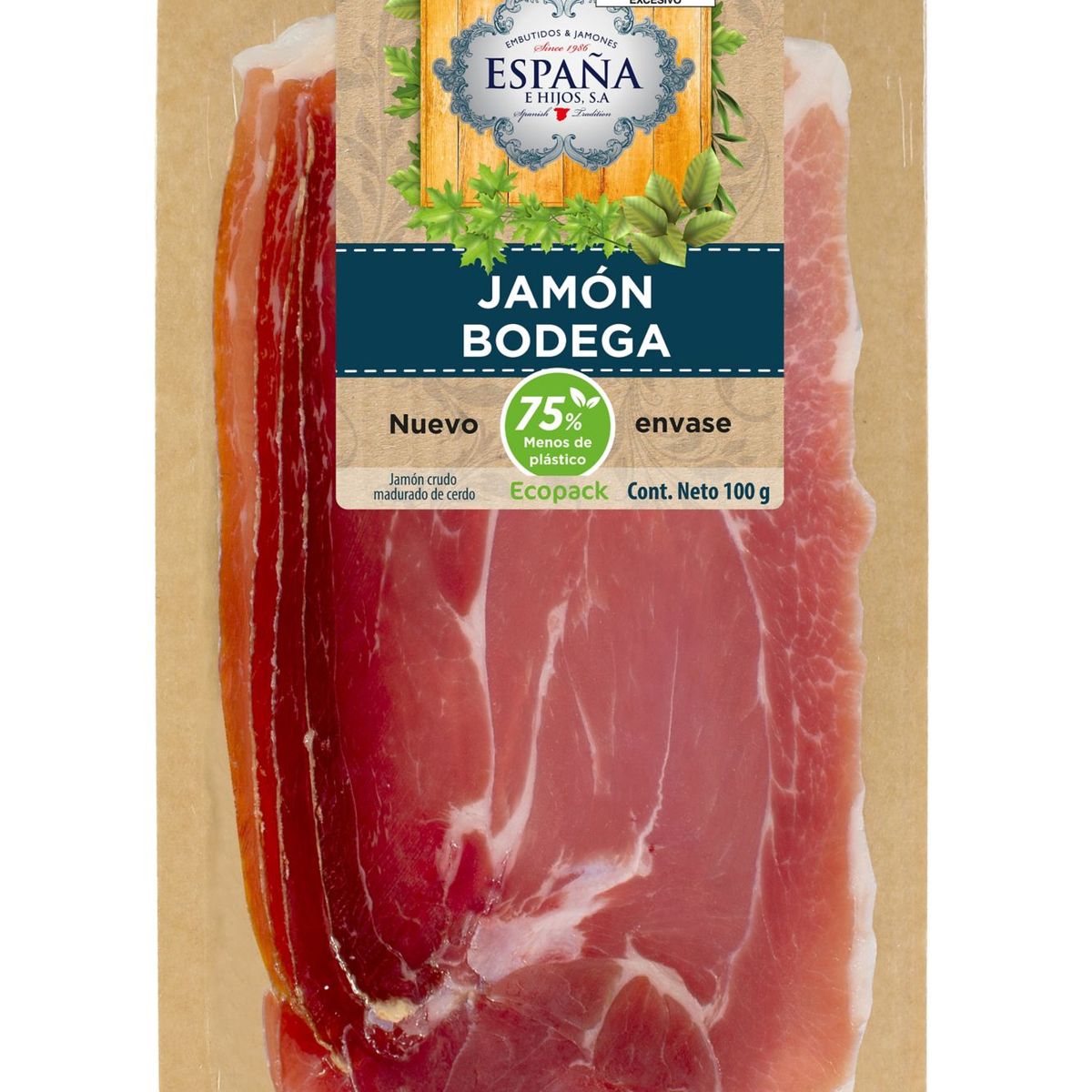 ESPANA E HIJOS - Jamón Bodega España e Hijos Empaque 100 g