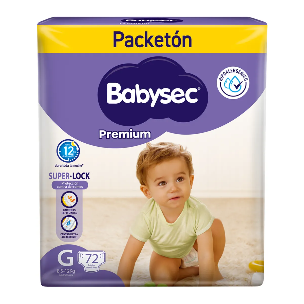 BABYSEC - Pañales Babysec Premium Talla G Empaque 72 Und