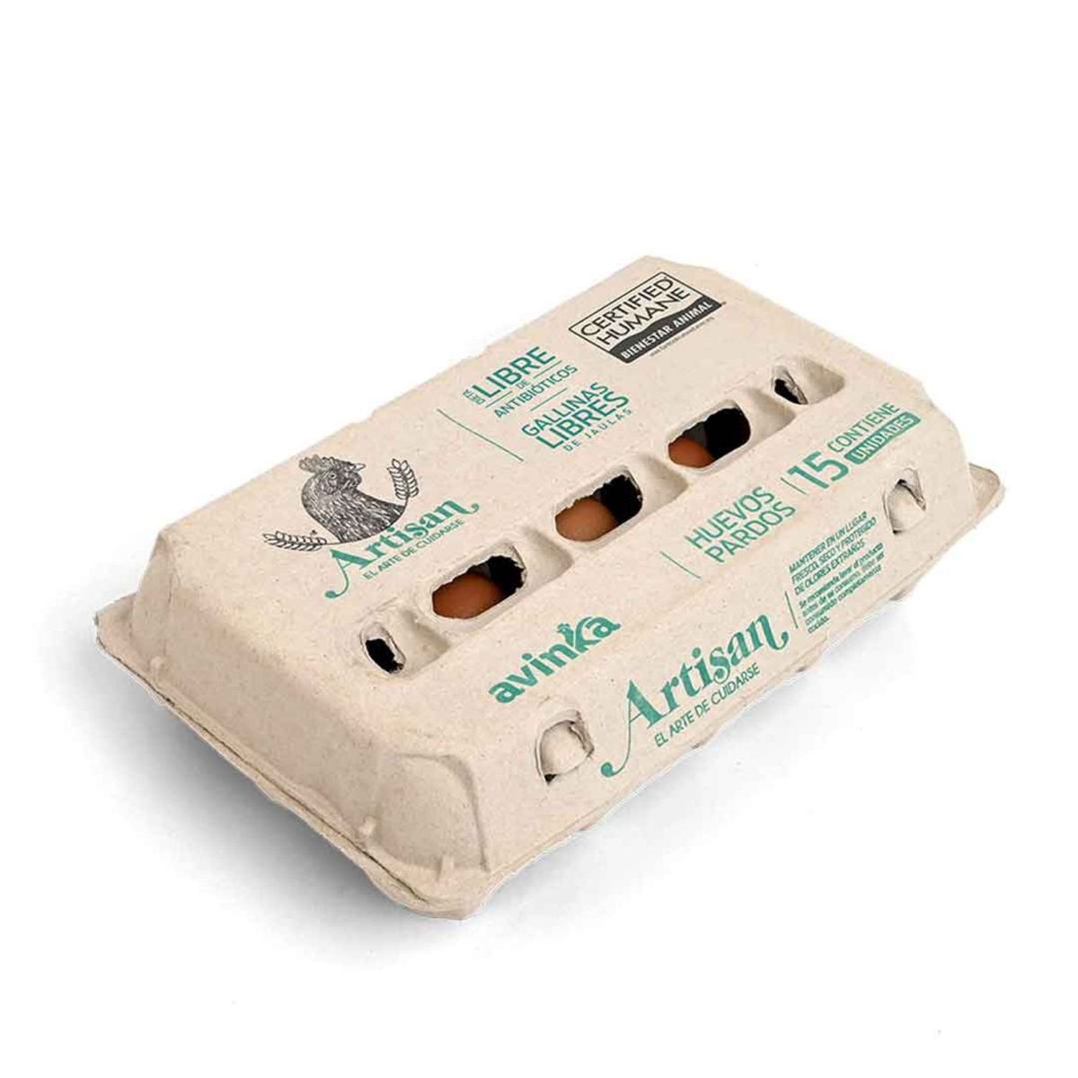 ARTISAN - Huevos Pardos Artisan Caja 15 Und