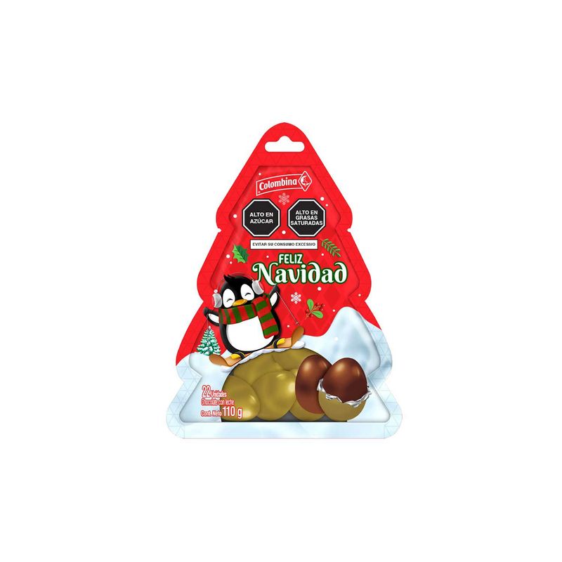 COLOMBINA - Doypack Chocolates Navidad Colombina x 110 g