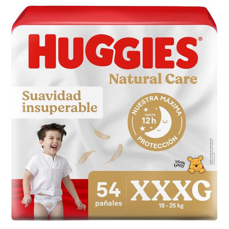 HUGGIES - Pañal Huggies Natural Care Talla XXXG Empaque 54 Und