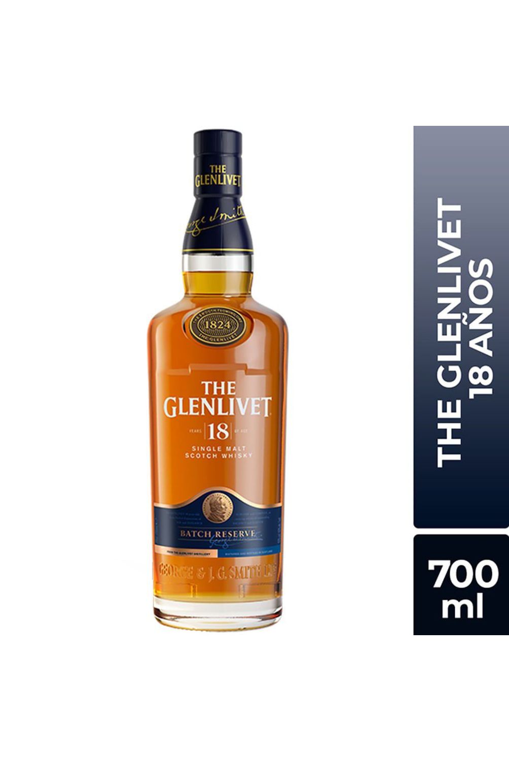 Whisky The Glenlivet 18 Anos Botella 700 mL | Tottus Perú