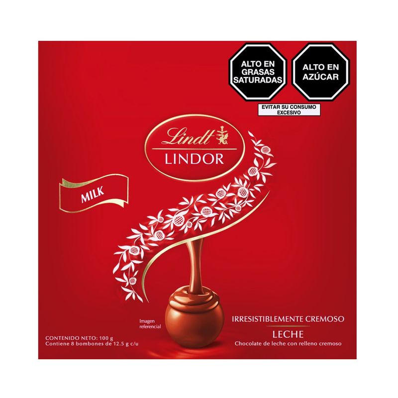 LINDT - Bombones Chocolate Lindt Lindor Leche Caja 8 Und