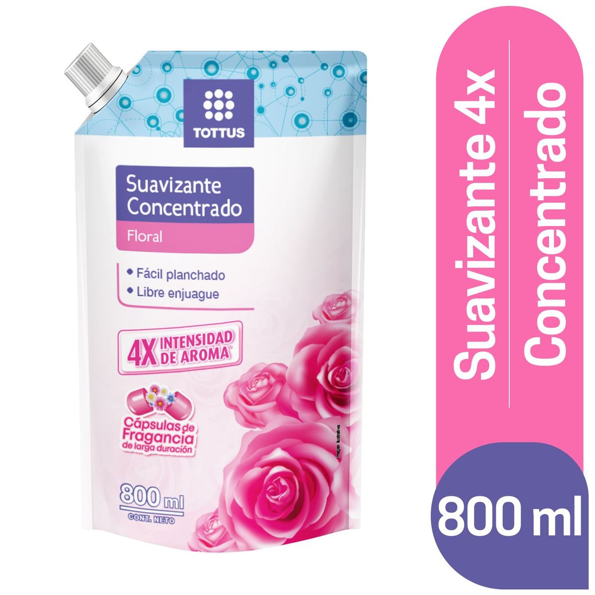 TOTTUS - Suavizante Concentrado Tottus Floral Doypack 800 mL