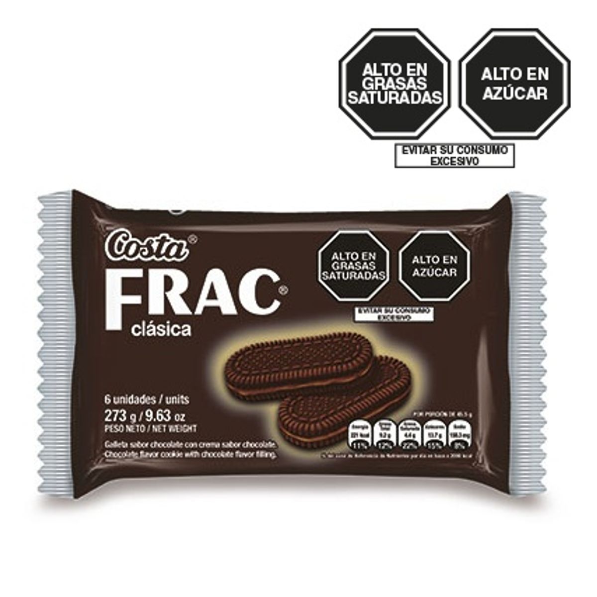 COSTA - Galleta Costa Frac Clásica Sixpack 273 g
