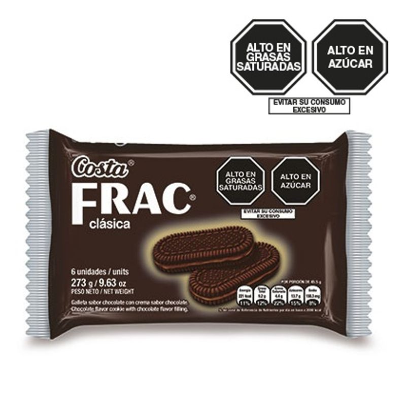COSTA - Galleta Costa Frac Clasica con Crema de Chocolate 6 Unidades