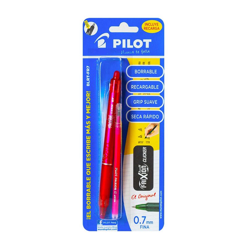 PILOT - Boligrafo Pilot Frixion Clicker Rojo Rep