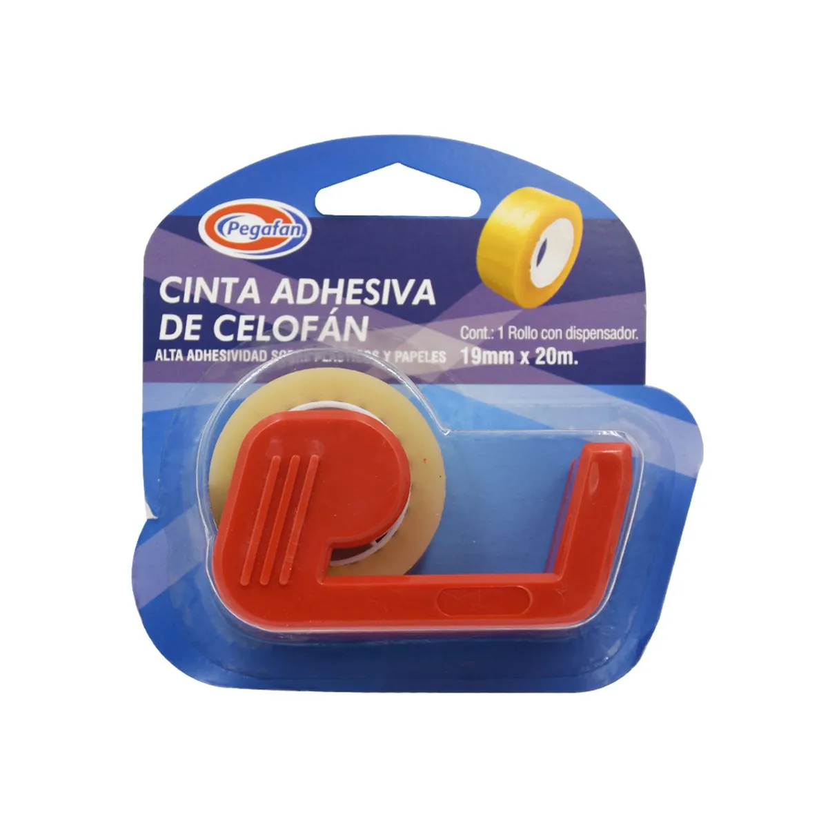 PEGAFAN - Cinta Pegafan De Celofán 19mm x 20m Con Dispensador