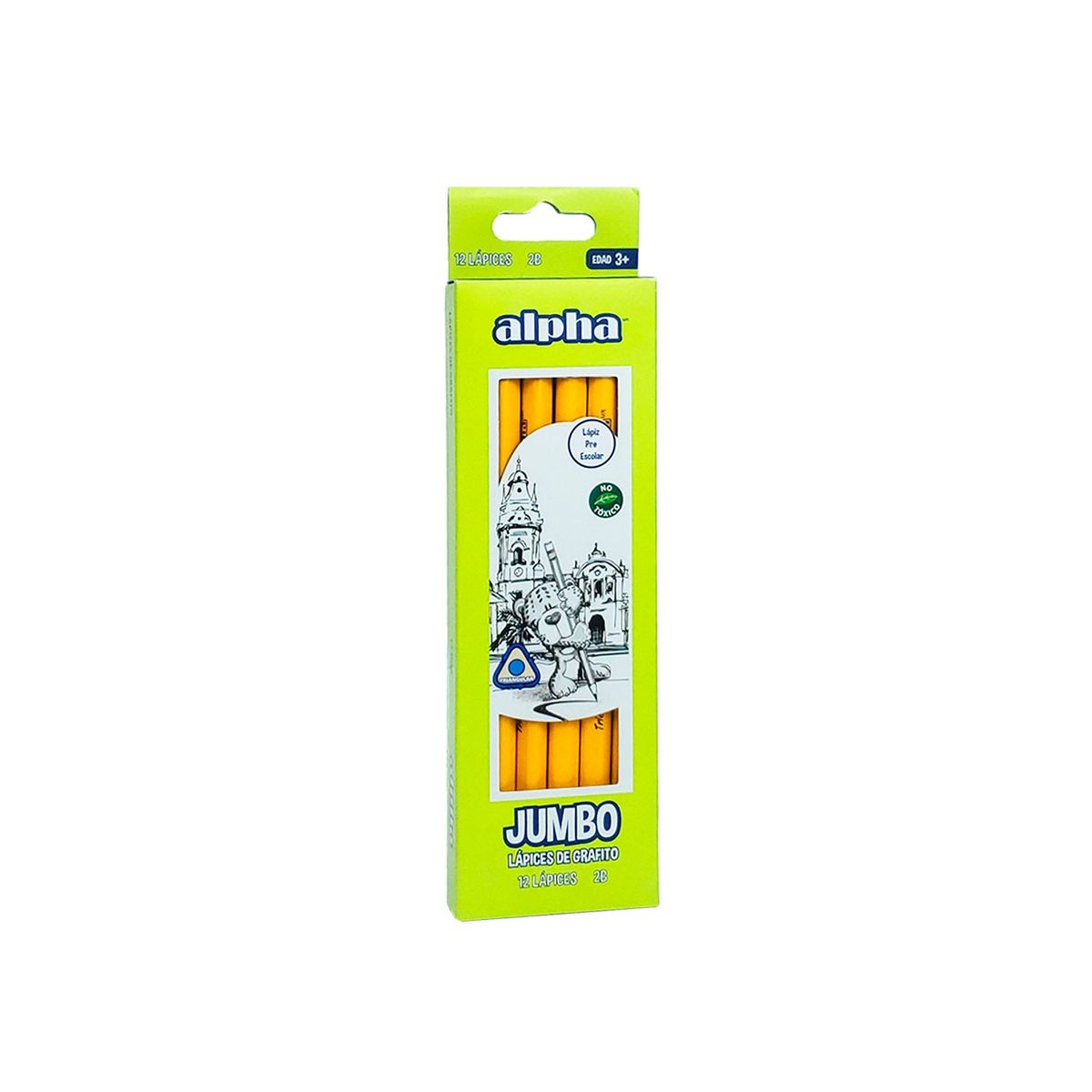 ALPHA - LAPIZ 2B JUMBO AMARILLO