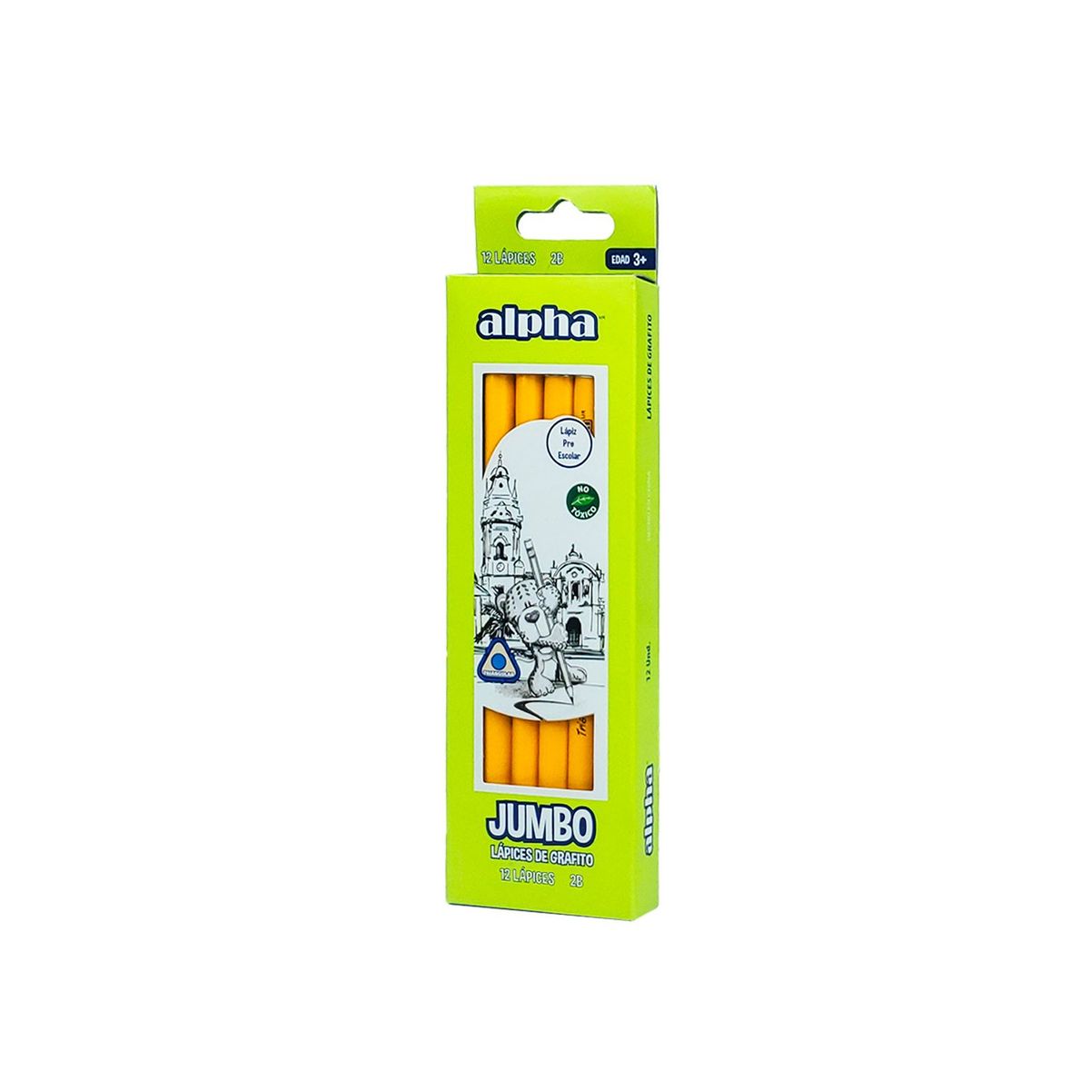 ALPHA - LAPIZ 2B JUMBO AMARILLO