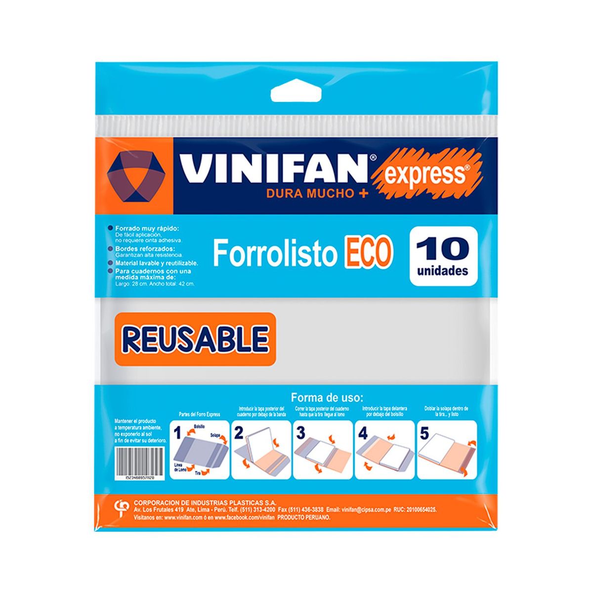 VINIFAN - Forro Vinifan Express Eco Bolsa 10 Und