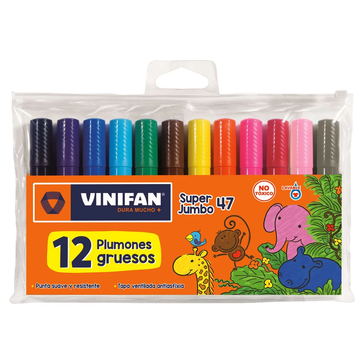 VINIFAN - Plumones Vinifan Súper Jumbo 47 Estuche 12 Und