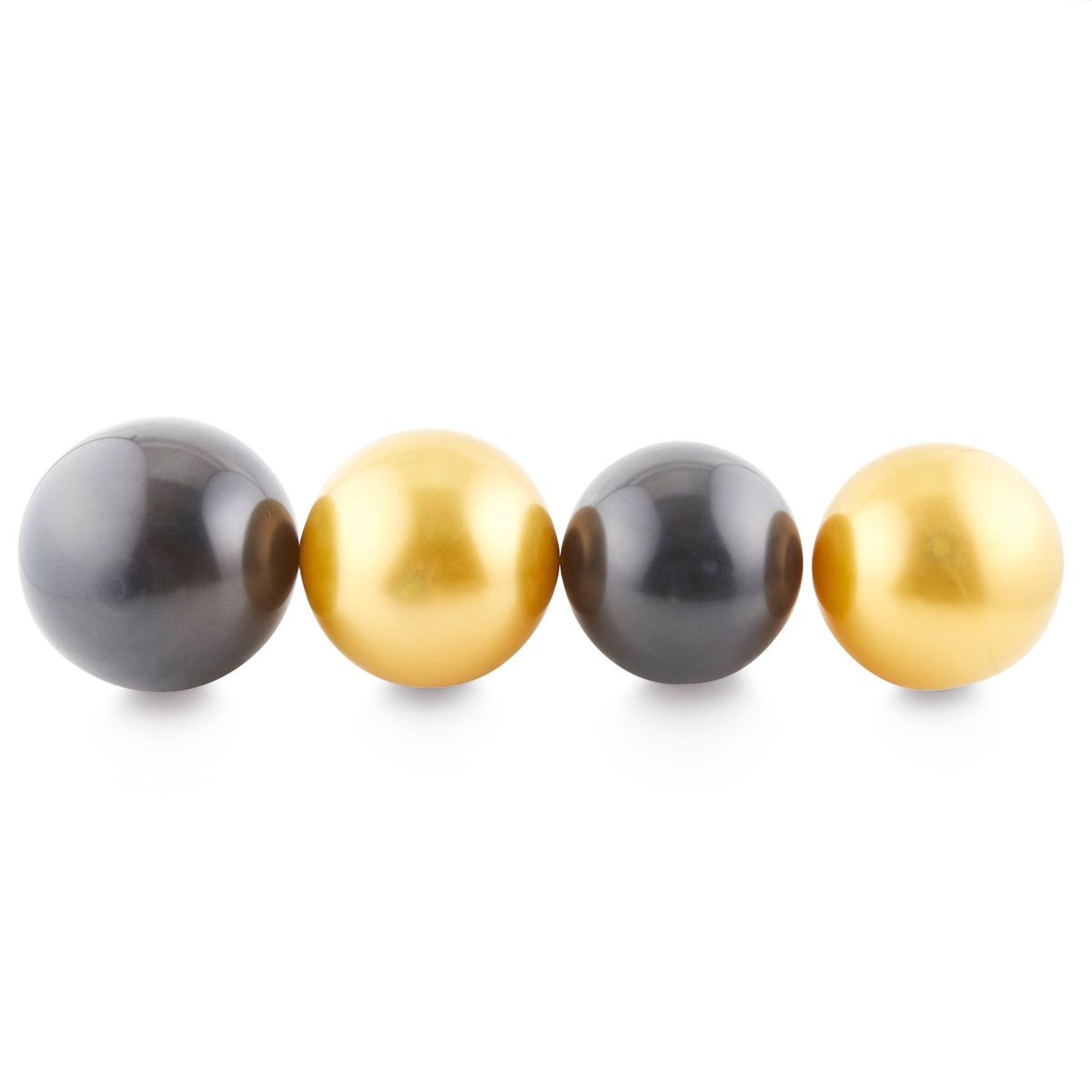 OFISCOOL - GLOBO DORADO NEGRO X 10 UND