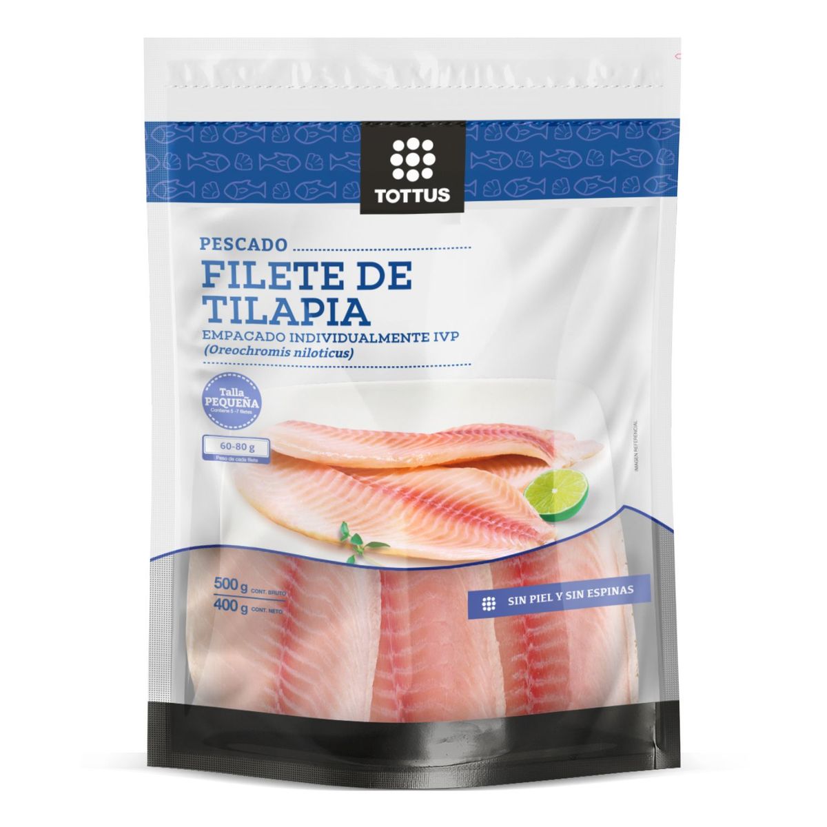 TOTTUS - Filete de Tilapia Tottus x 500 g