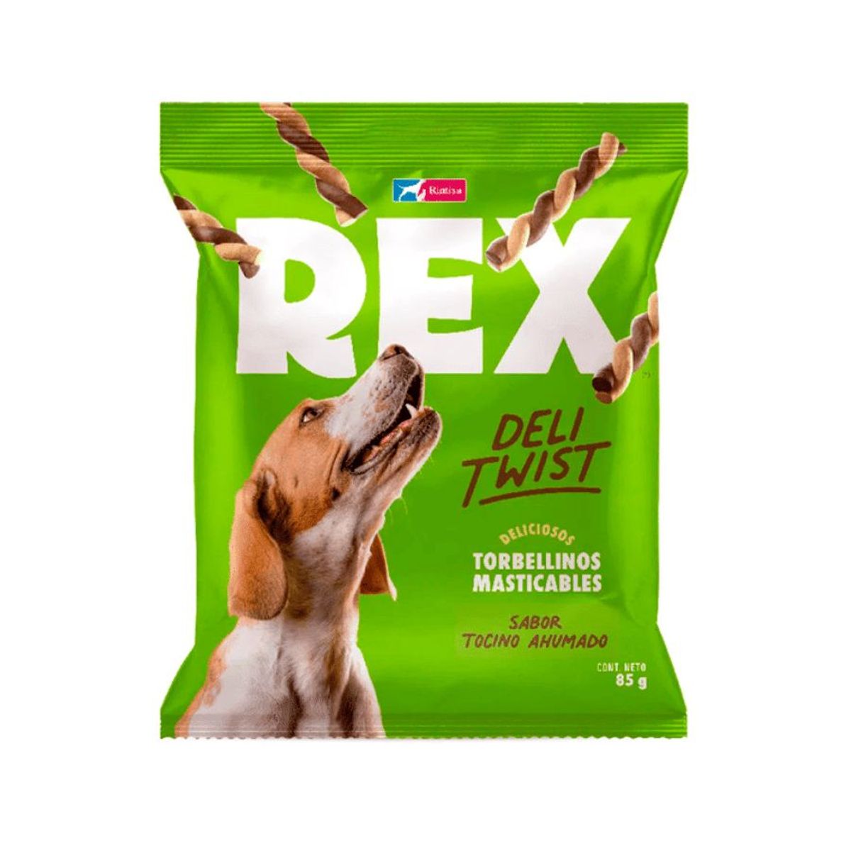 REX - Snack Perros Rex Deli Twist Tocino Ahumado Bolsa 85 g