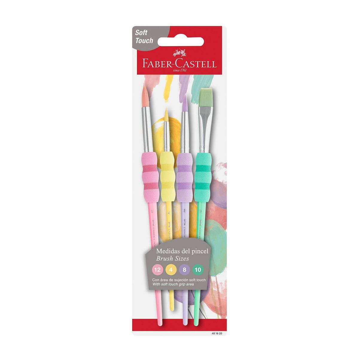 FABER CASTELL - Pinceles Faber Castell Soft Touch Empaque 4 Und