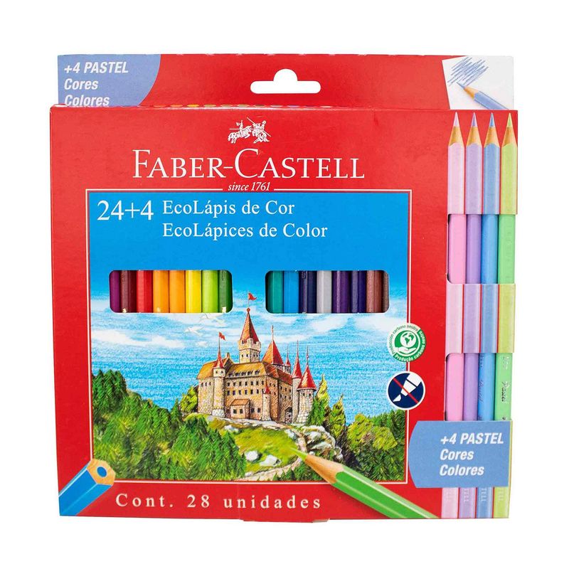 FABER CASTELL - Ecolap Col 120124  + 4Pp X24  + 4 Pastel