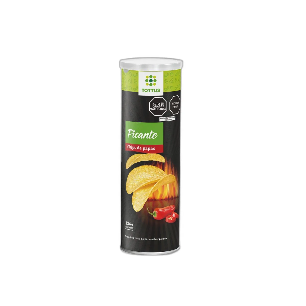 TOTTUS - Chips de Papas Tottus Sabor Picante Bolsa 134 g