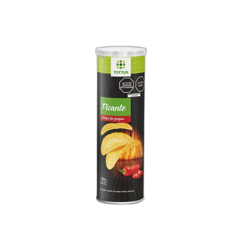 TOTTUS - Chips de Papas Tottus Sabor Picante Bolsa 134 g