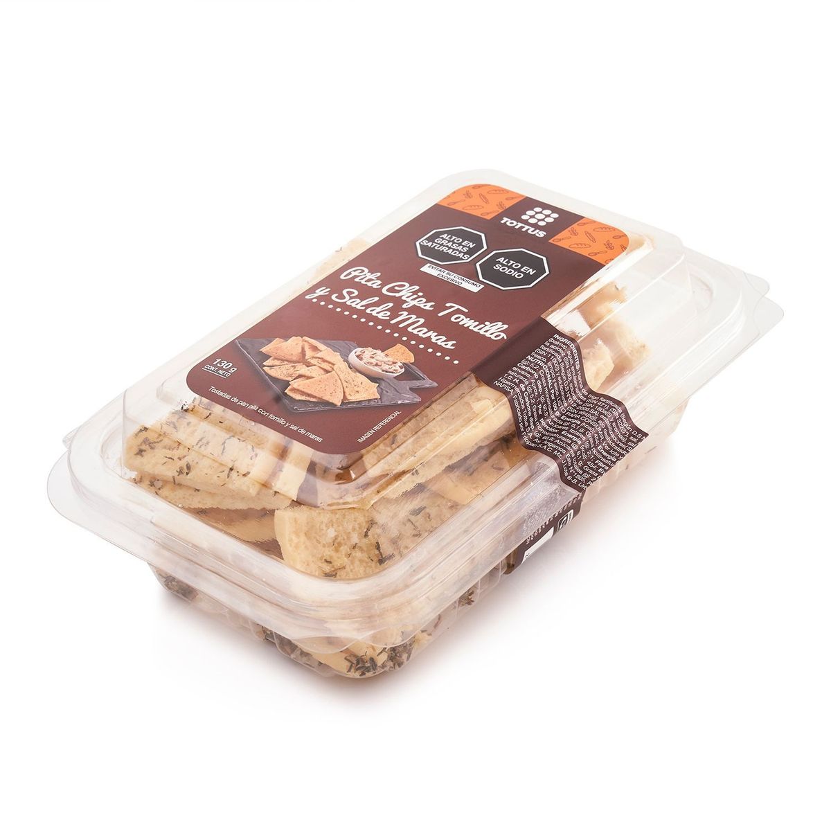 TOTTUS - Pita Chips Tomillo y Sal de Maras Envase 130 g