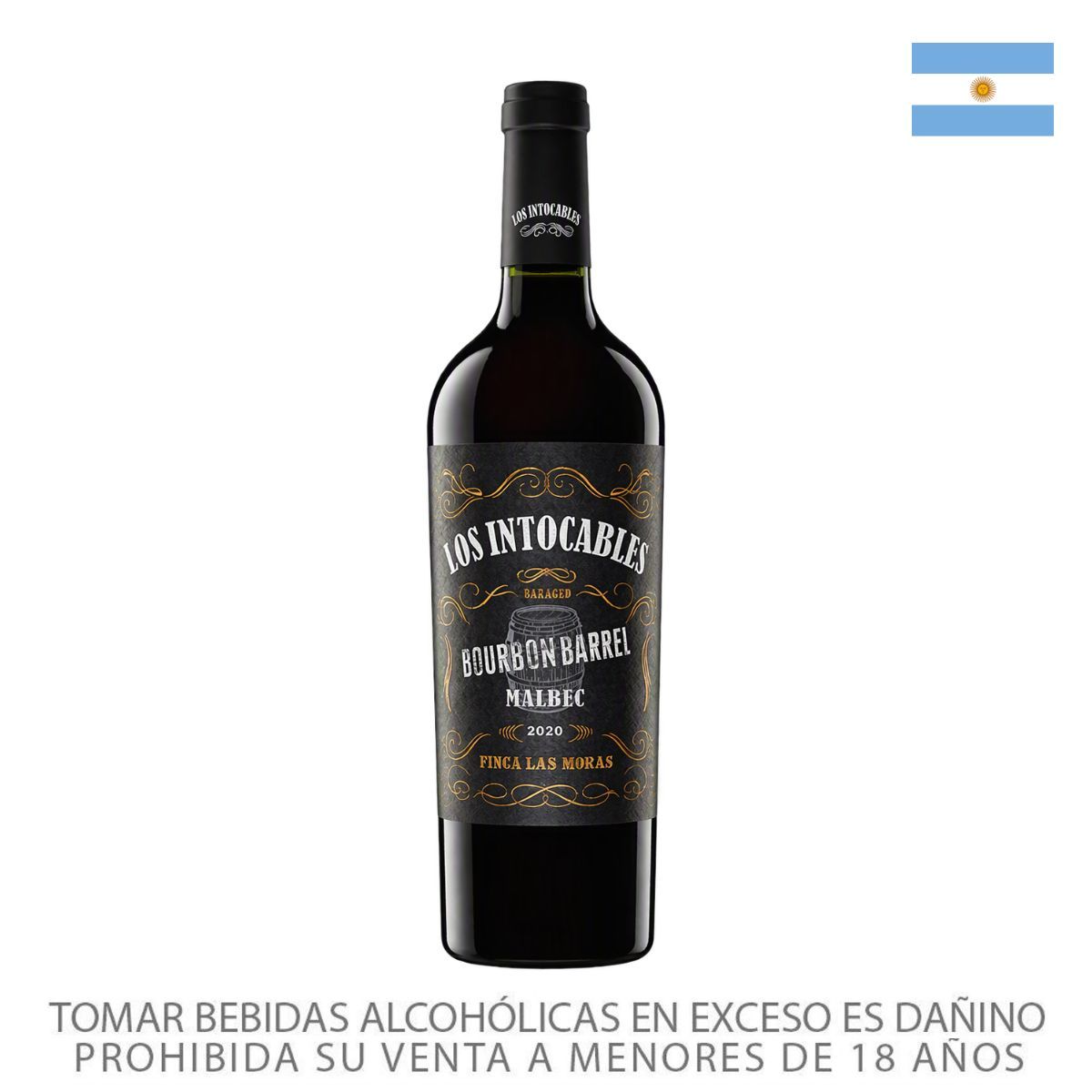LAS MORAS - Vino Las Moras Los Intocables Malbec Botella 750 mL