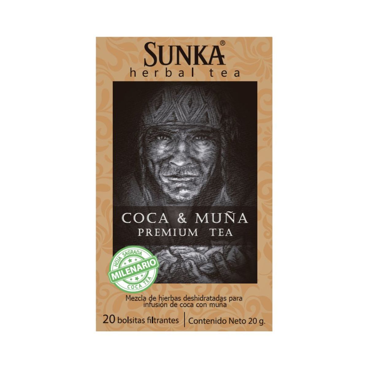 SUNKA - Infusión Sunka Coca y Muña Caja 20 Sobres