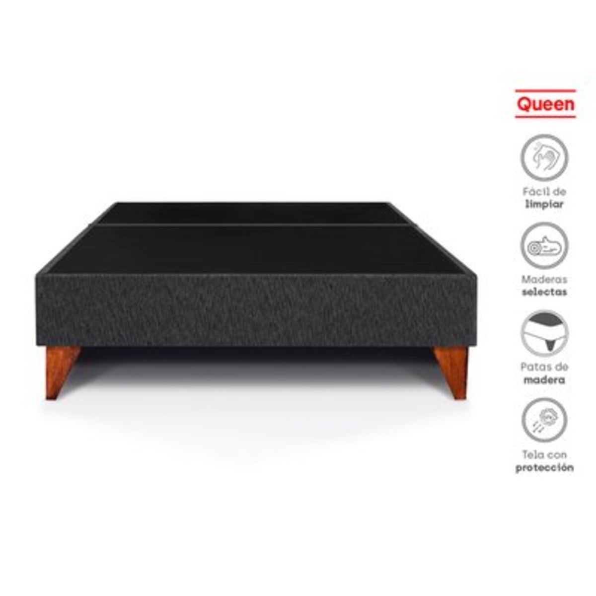PARAISO - Box Tarima Europea Queen Charcoal