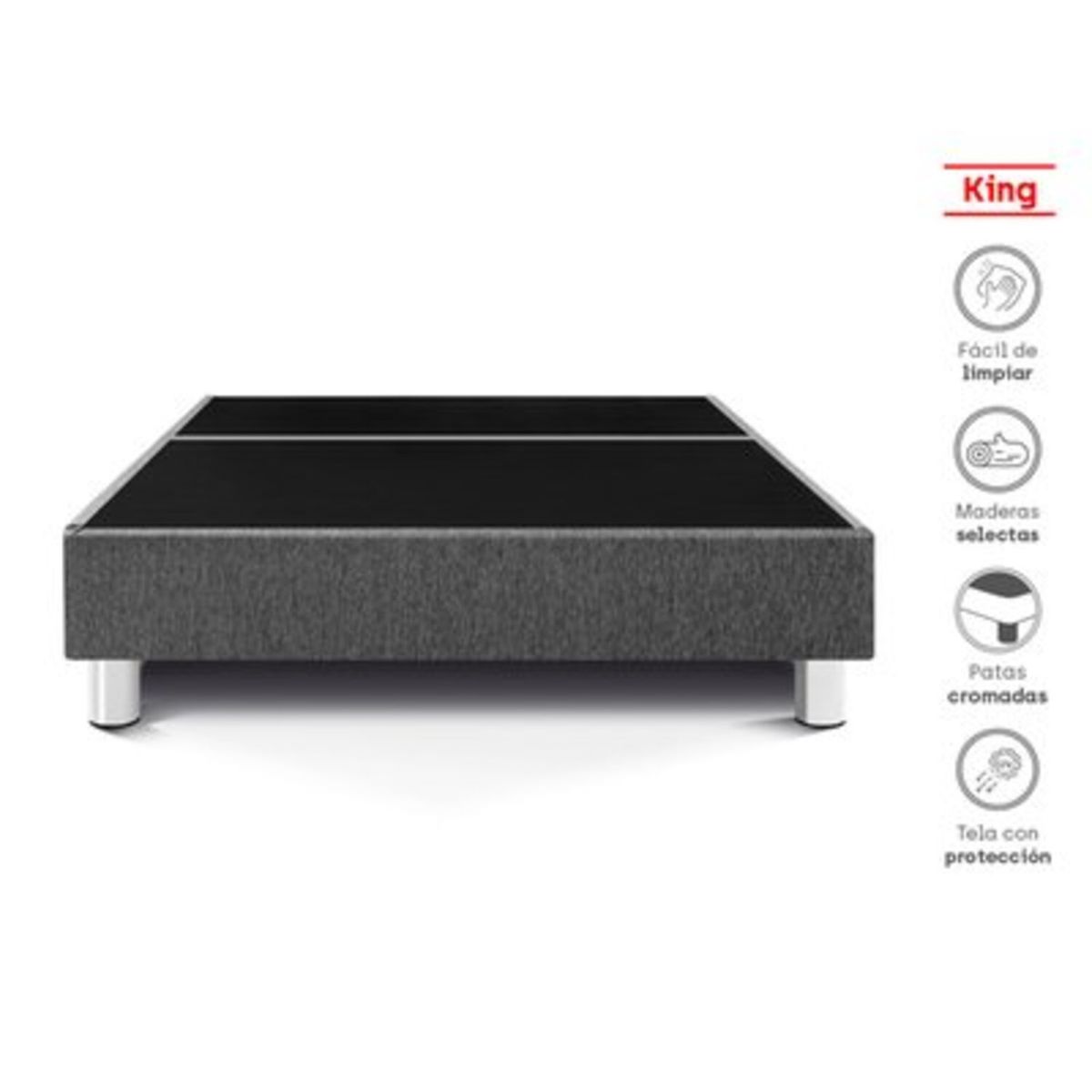 PARAISO - Box Tarima Premium King Gris