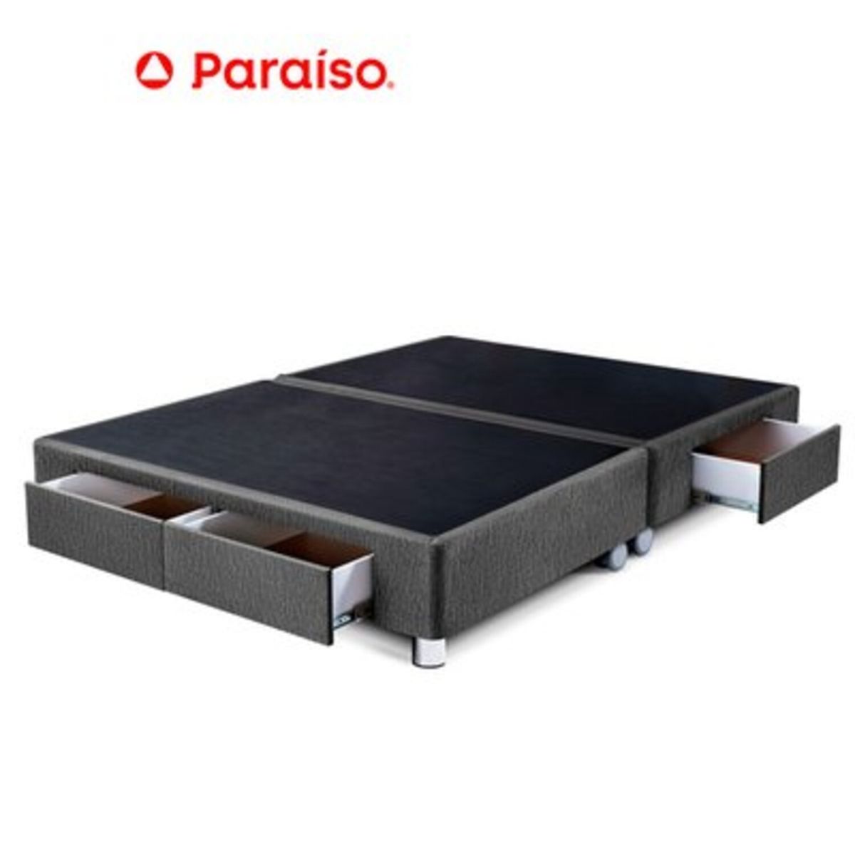 PARAISO - Box Tarima Cajones King Gris