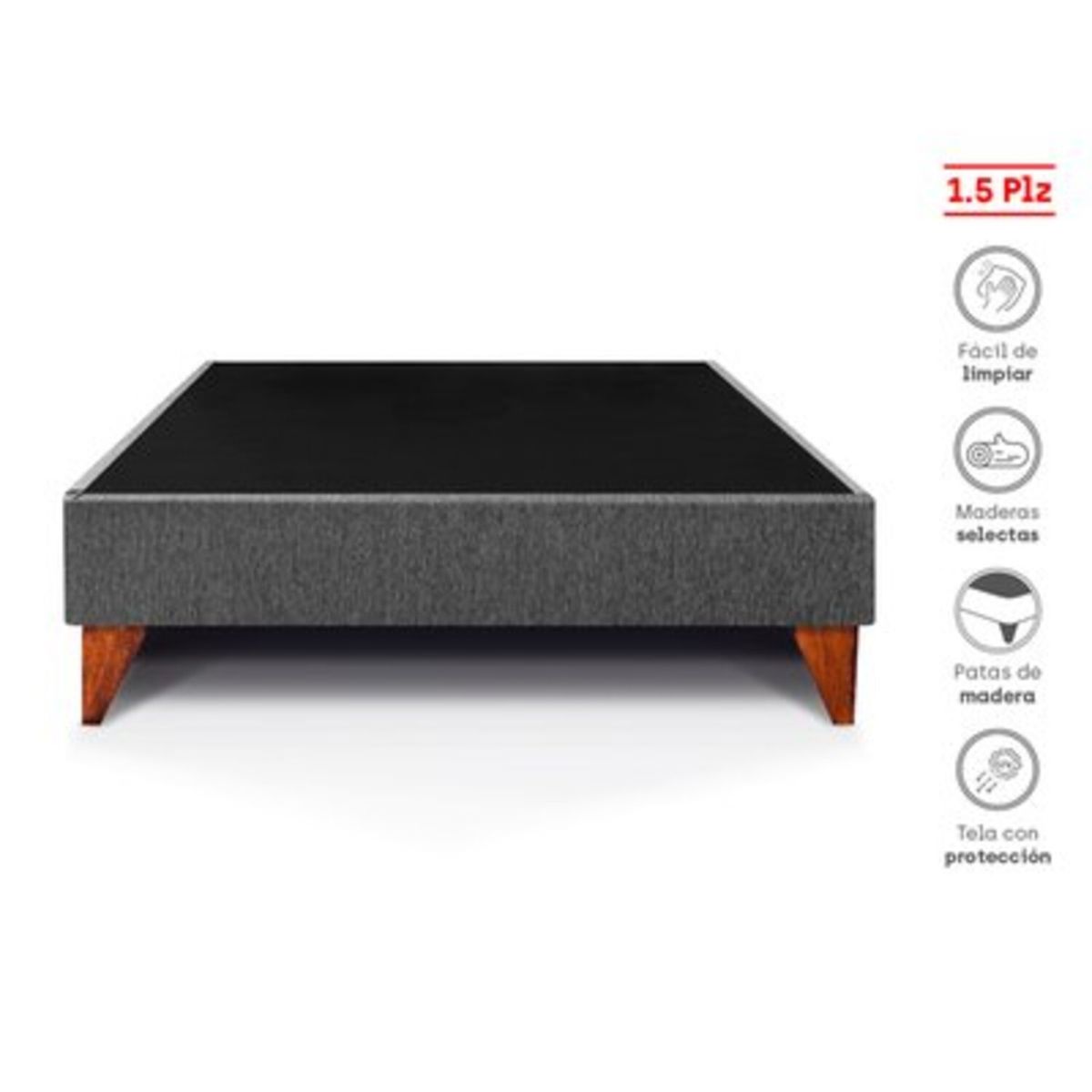 PARAISO - Box Tarima Europea 1.5 Plaza Gris
