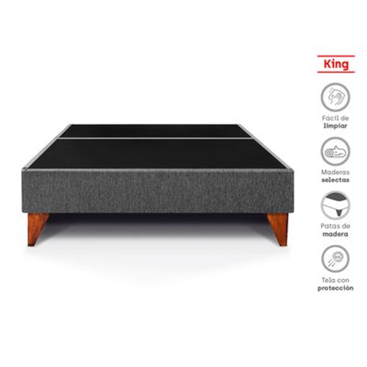 PARAISO - Box Tarima Europea King Gris