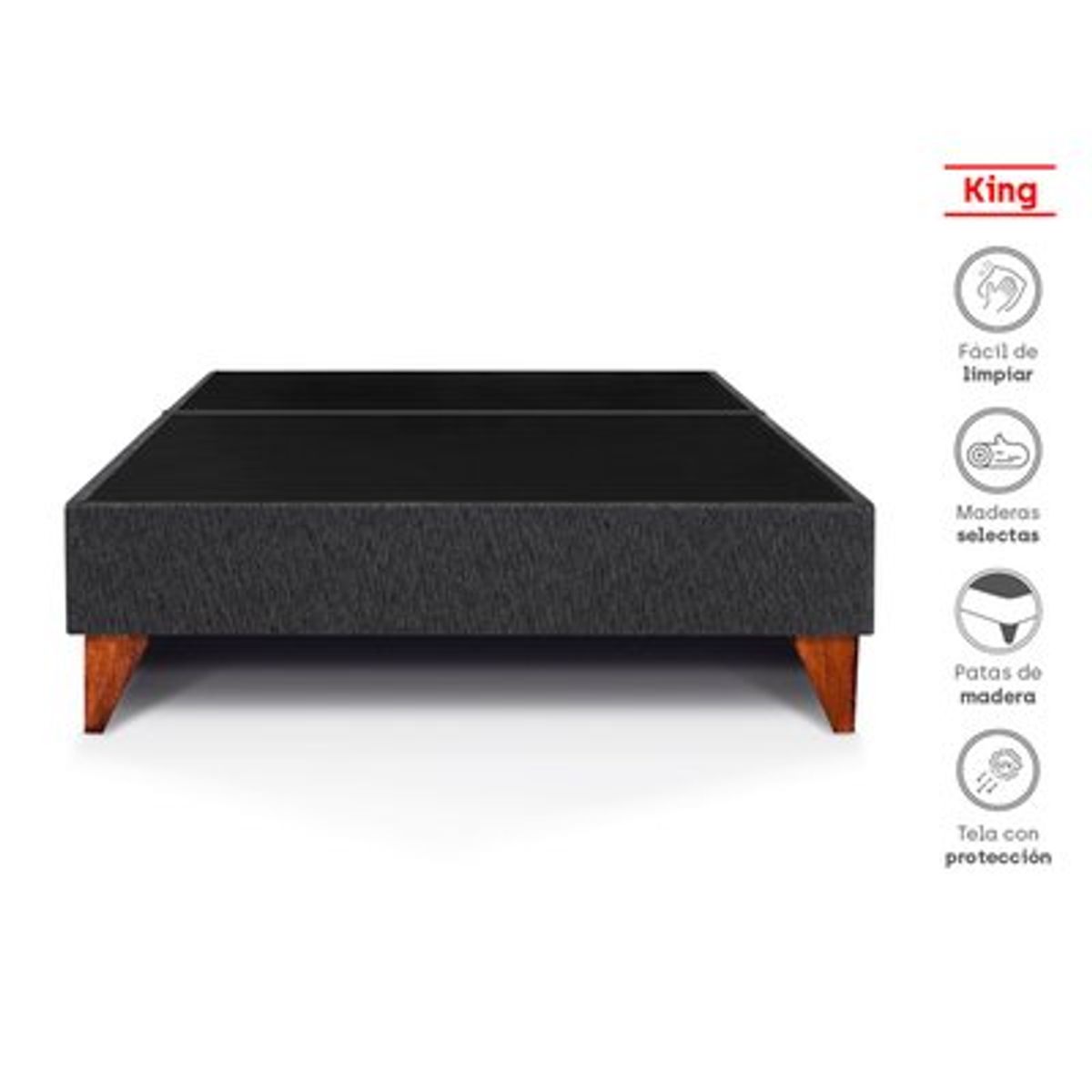 PARAISO - Box Tarima Europea King Charcoal