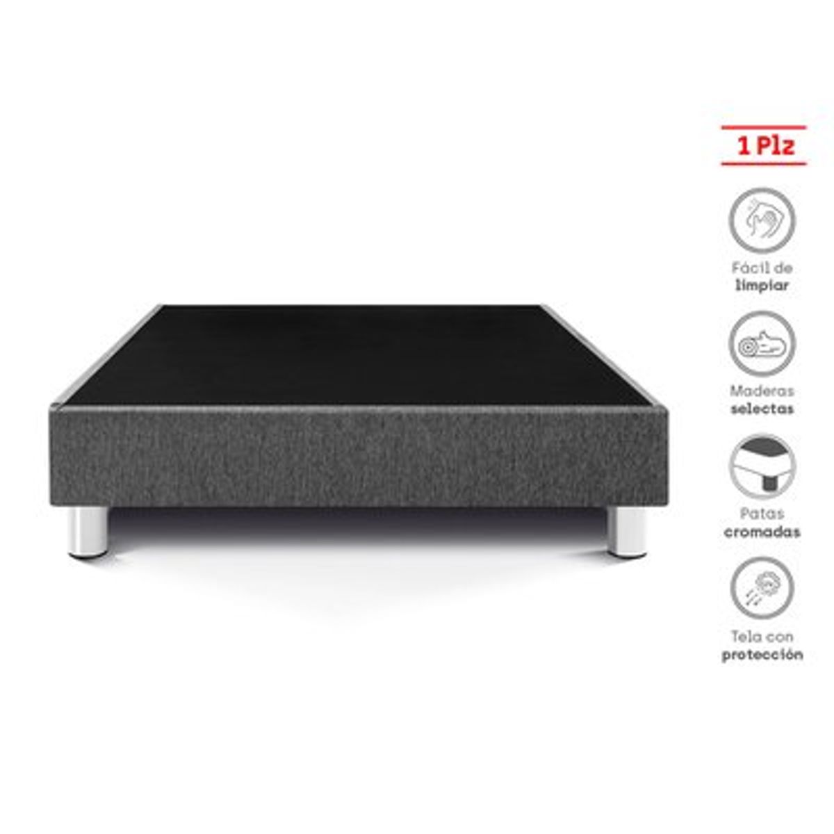 PARAISO - Box Tarima Premium 1 Plaza Gris