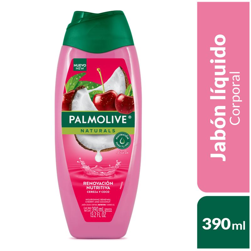 PALMOLIVE - Jabón Líquido Palmolive Naturals Cereza Y Coco Envase 390 mL