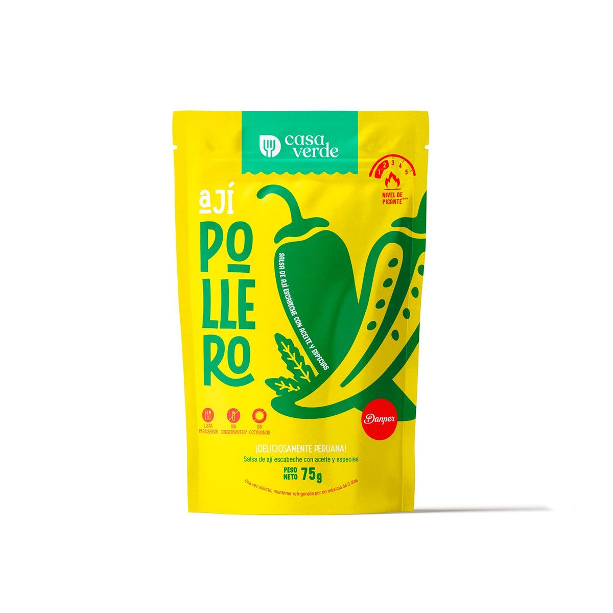 CASA VERDE - Ají Pollero Casa Verde Doypack 75 g