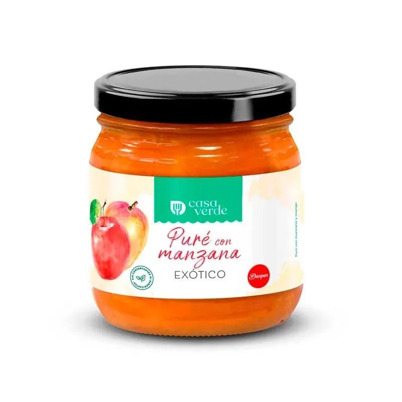 CASA VERDE - Puré Con Manzana Casa Verde Frasco x 370 g