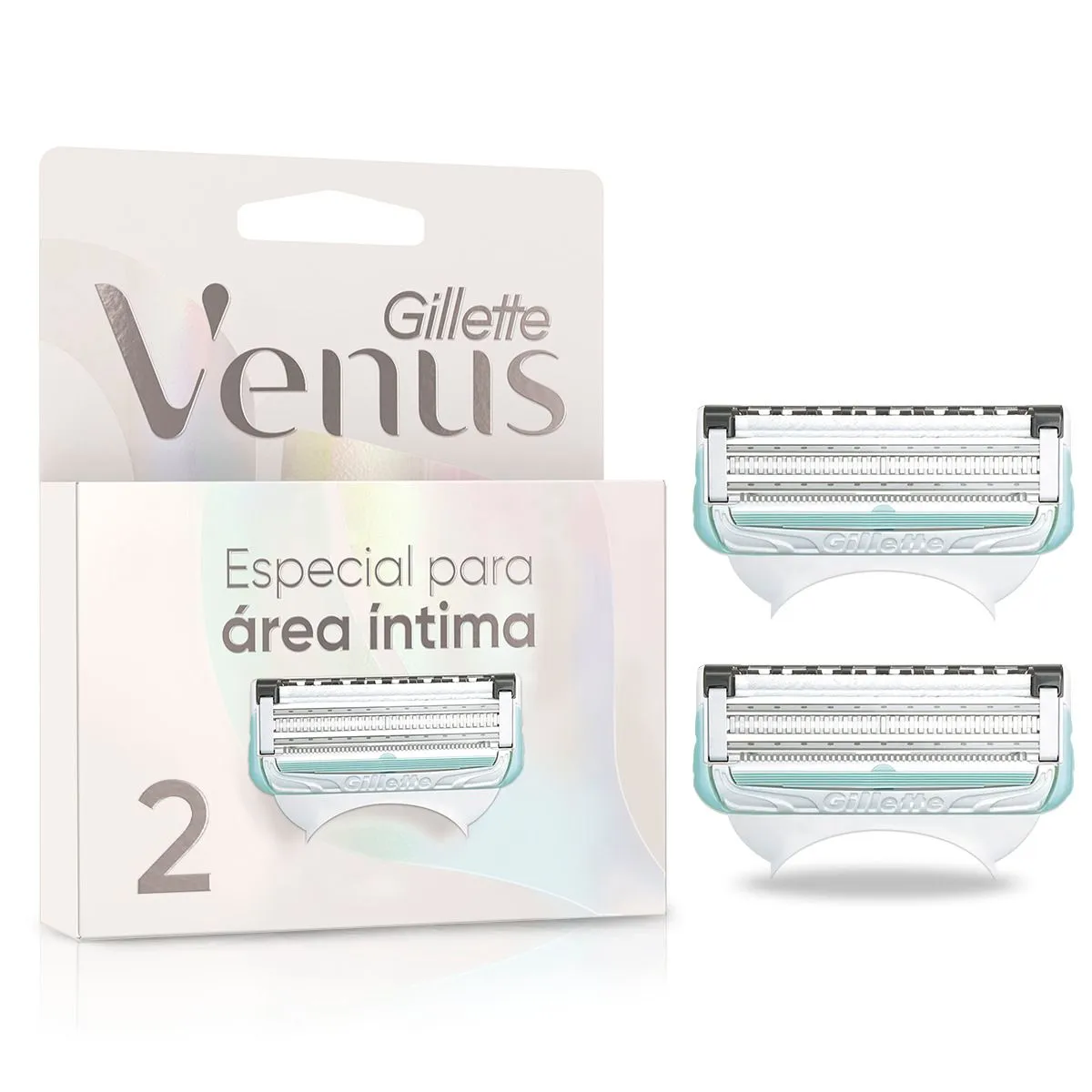 GILLETTE - Cartucho de Afeitar Gillette Venus Área Íntima Caja 2 Und