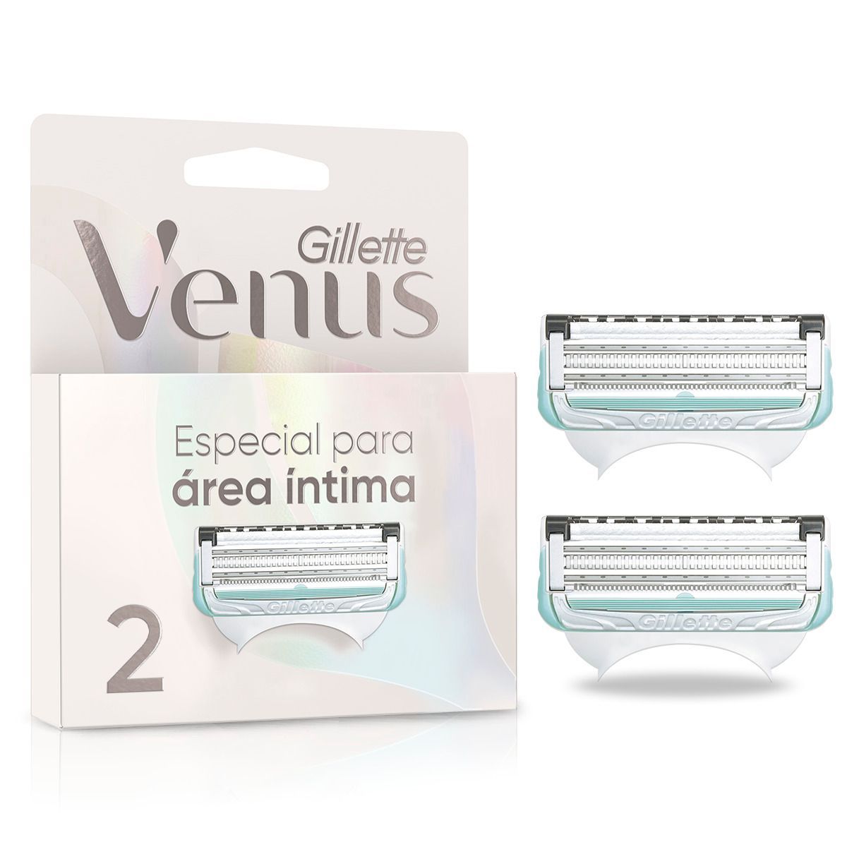 GILLETTE - Cartucho de Afeitar Gillette Venus Área Íntima Caja 2 Und